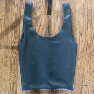 Leather Baggu Tote